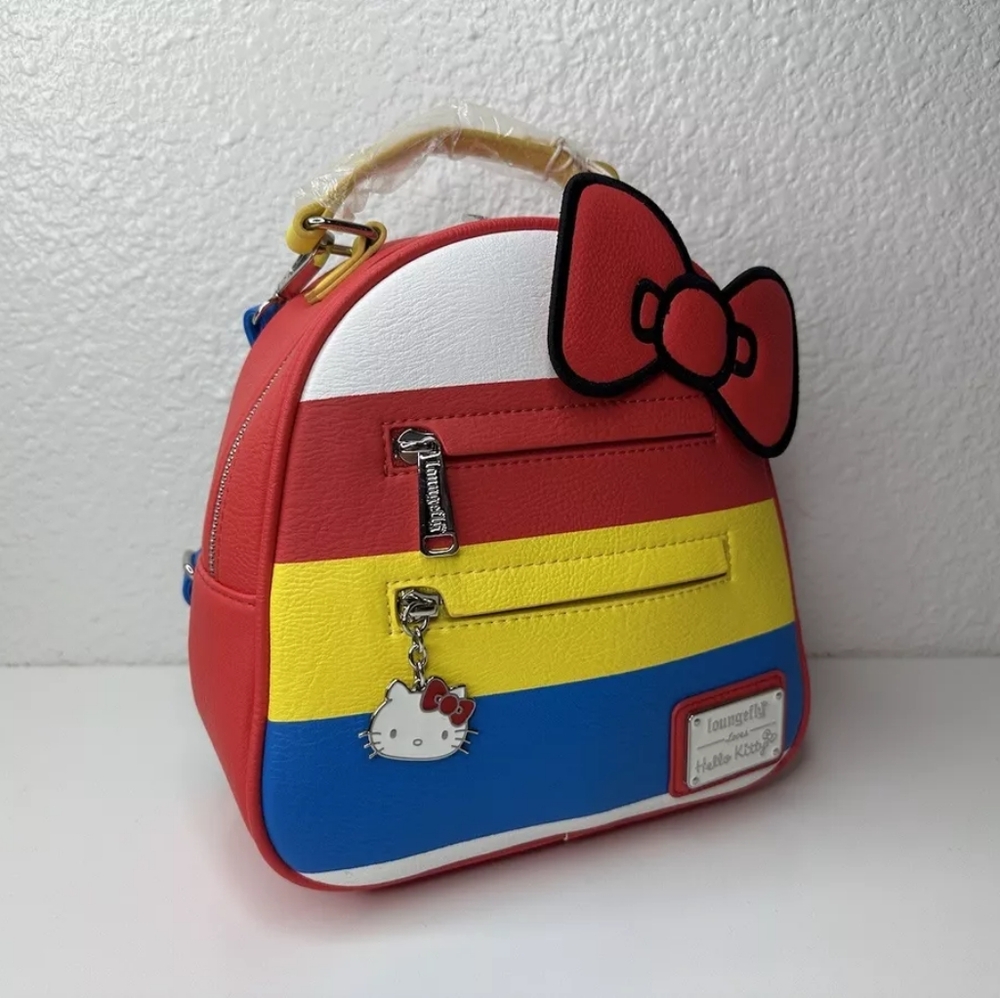 Loungefly x Sanrio Hello Kitty NWT Backpack Bag Crossbody 2 Way - Picture 1 of 6